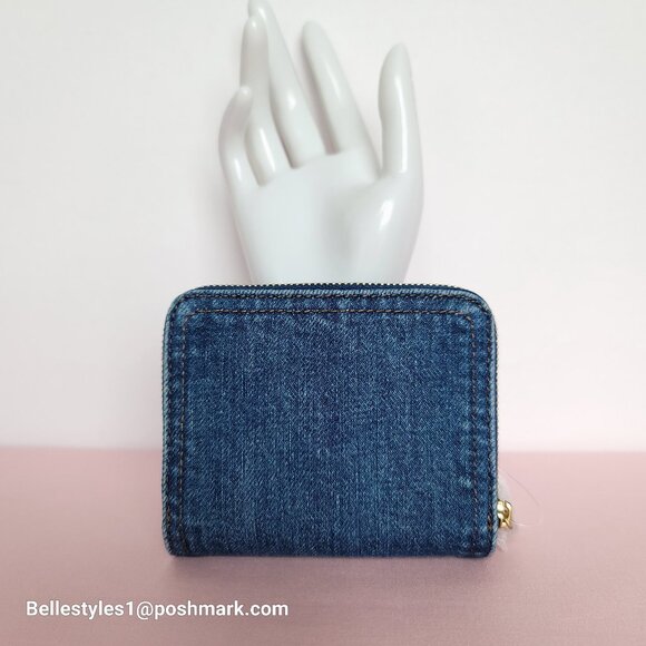 COACH Billfold Small Wallet in Denim -Deep Blue color ⭐ - Picture 7 of 16